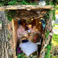 Handmade Fairy House Decorated Completely Inside and Out with Lights