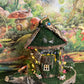 Fairy House Tree Stump Fully Decorated And Has Lights So Mystical Fairy Houses From Tree Stumps