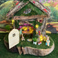 Handmade Fairy House Stump Just Amazing Fully Decorated And Has Lights Diy Fairy House