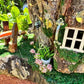 Fairy House Tree Stump Fully Decorated And Has Lights So Mystical Fairy Houses From Tree Stumps