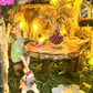 Handmade Fairy House Stump Just Amazing Fully Decorated And Has Lights Diy Fairy House