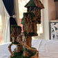 Wood Fairy House Fully Decorated With Lights