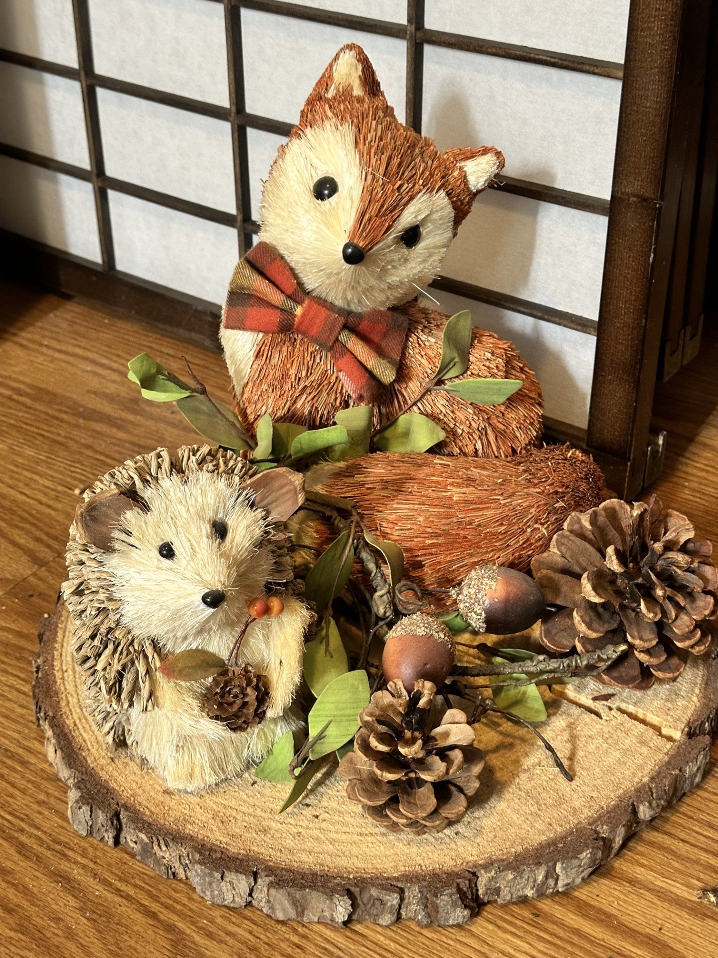 Sisal Woodland Animals Centerpiece